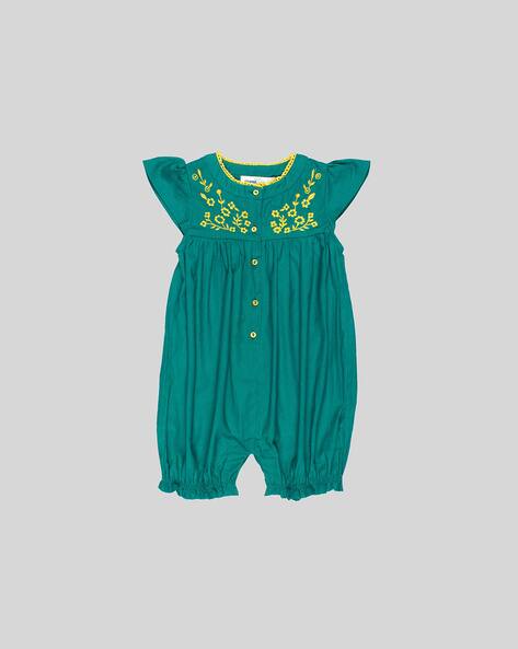 ShopperTree Embroidered Round-Neck Rompers