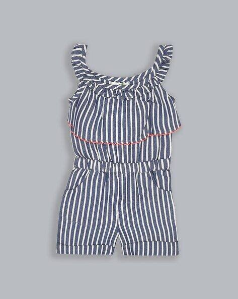 ShopperTree Striped Round-Neck Rompers