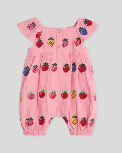 Somersault Embroidered Rompers with Cap Sleeves