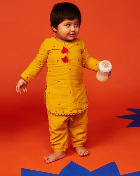 Somersault Girls Embroidered Kurta & Pants Set