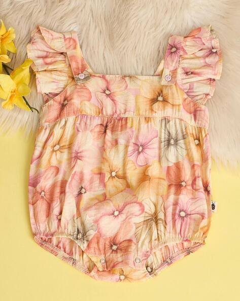 Stylobug Floral Printed Sleeveless Rompers