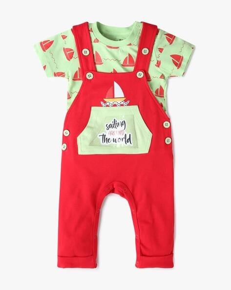 Sweetie Pie Printed Dungaree & T-Shirt Set