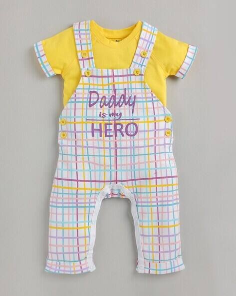 Sweetie Pie Typographic Print Dungaree & T-Shirt Set