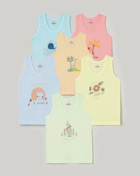 THE BOO BOO CLUB Pack of 6 Sleeveless Crew-Neck T-Shirts