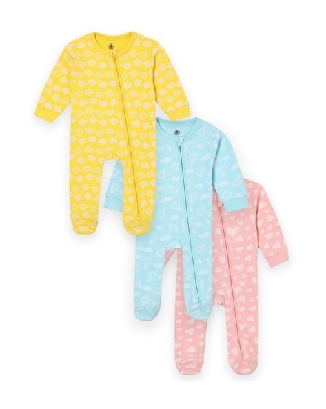 THE MOM STORE Pack of 3 Printed Romper