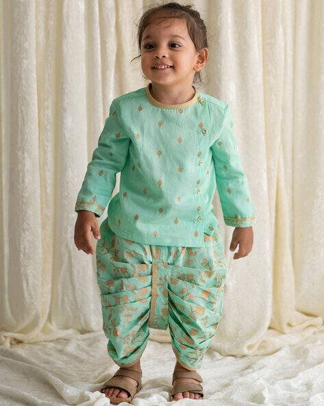 Tiber Taber Boy Printed Kurta Dhoti Set