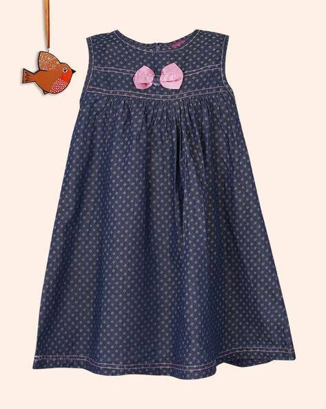 TINY CRYSTAL Geometric Print A-Line Dress