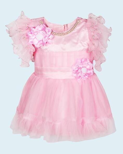 TINY CRYSTAL Embellished Fit & Flare Dress