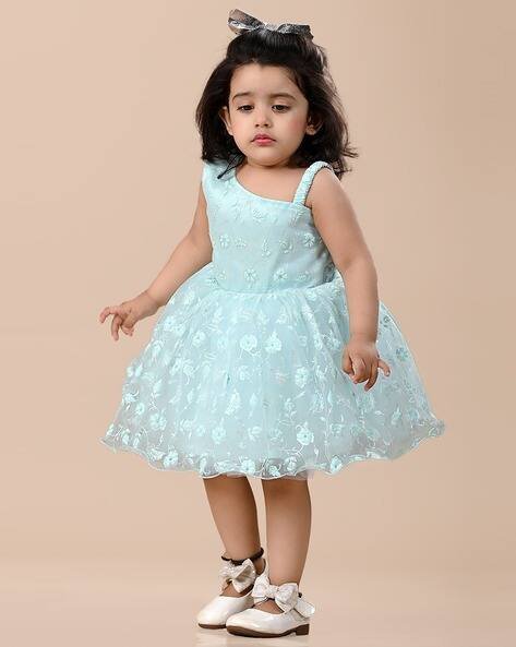 TITRIT Tutu Frock with Floral Applique