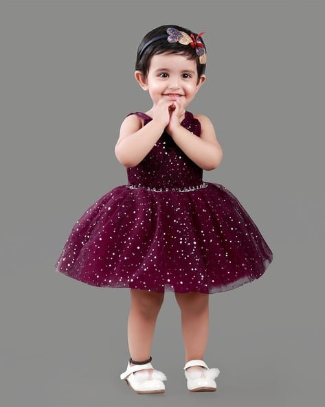 TITRIT Embellished Fit & Flare Frock
