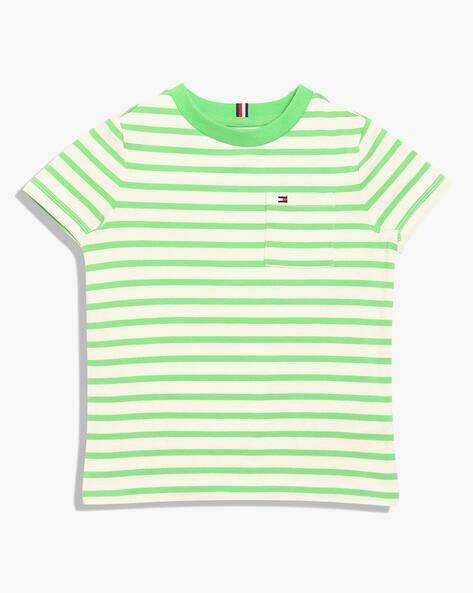 TOMMY HILFIGER Boys Breton Pocket Striped Crew-Neck T-Shirt