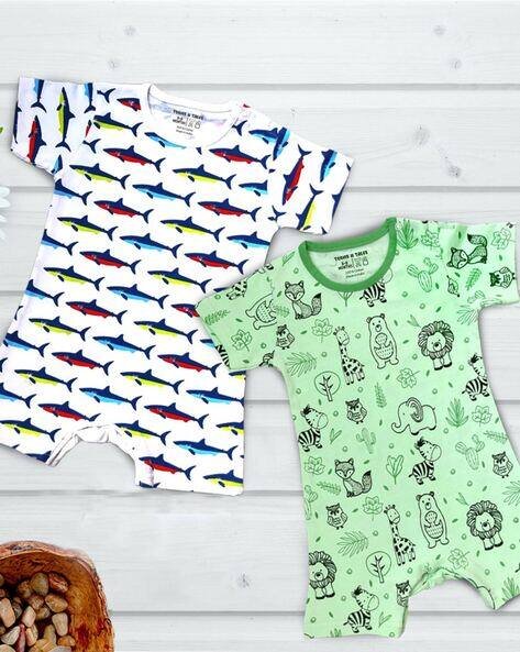 Toons N Tales Pack of 2 Graphic Print Rompers
