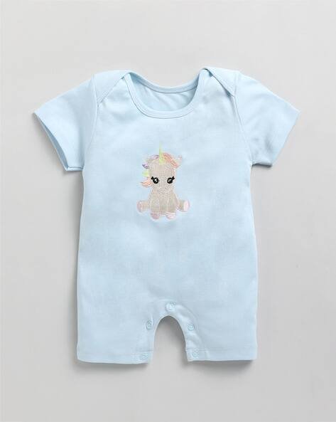 TOONYPORT Embroidered Round-Neck Romper