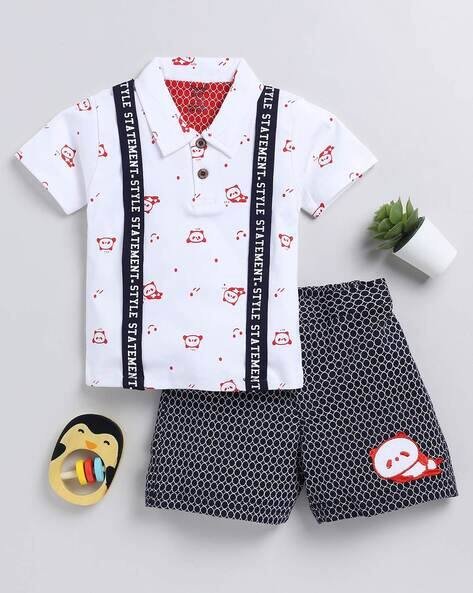 TOONYPORT Micro-Print Shirt & Shorts Set