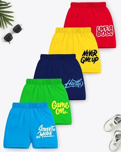 Trampoline Pack of 5 Boys Typographic Print Shorts