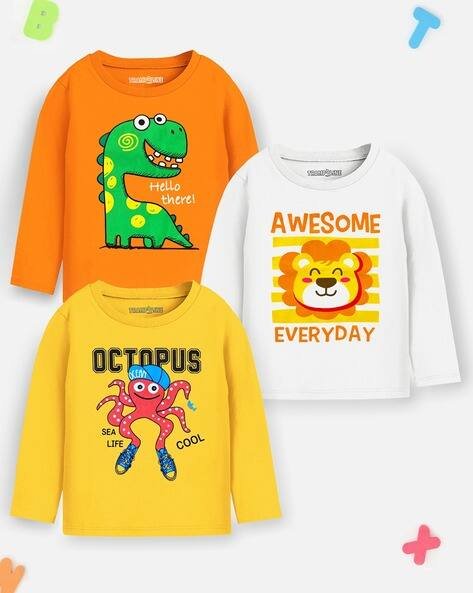Trampoline Pack of 3 Graphic Print T-shirts