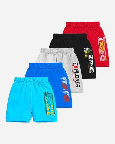 Trampoline Pack of 5 Typographic Print Shorts