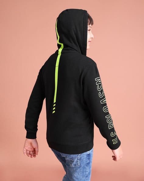 U.S. Polo Assn. Front Open Hoodie with Brand Embroidery