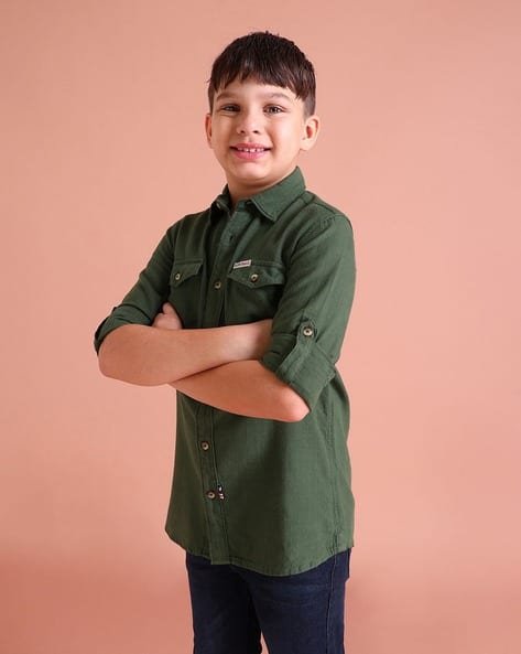 U.S. Polo Assn. Full-Sleeve Spread-Collar Shirt