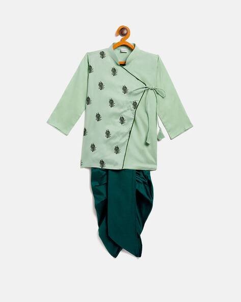 Vastramay Sishu Embroidered Kurta Dhoti Set