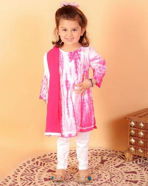 Vastramay Sishu Tie & Dye Kurti Set