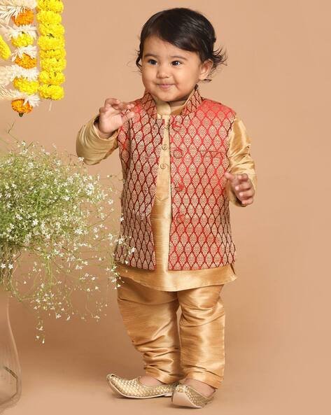 Vastramay Sishu Kurta Pyjama Set with Waistcoat