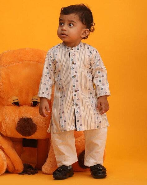 Vastramay Sishu Woven Kurta Pyjamas Set