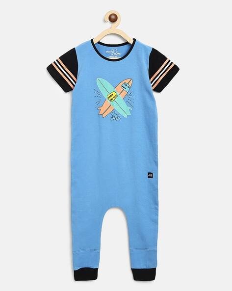WHISTLE & HOPS Graphic Print Round-Neck Rompers