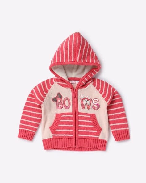 Wingsfield Striped Zip-Front Hoodie