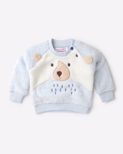 Wingsfield Faux-Fur Crew-Neck Sweatshirt with 3D Ears