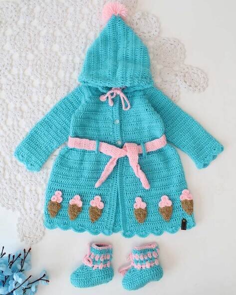 Woonie Button-Front Sweater with Boots