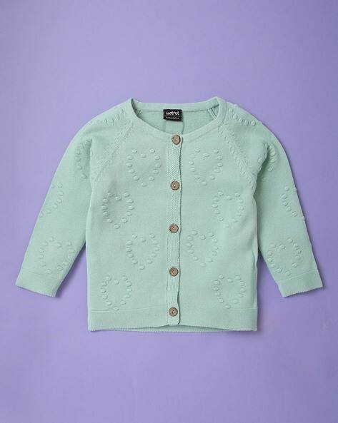 Wotnot Patterned-Knit Button-Front Cardigan