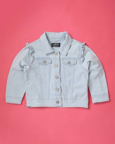 Wotnot Button-Down Jacket with Ruffles