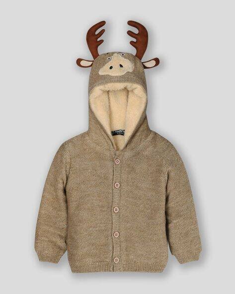 Wotnot Button-Down Cardigan with Appplique