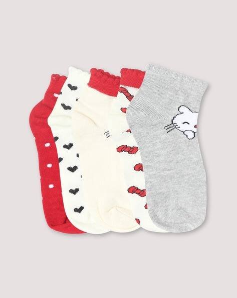 Wotnot by AZORTE Girls Pack of 5 Printed Socks