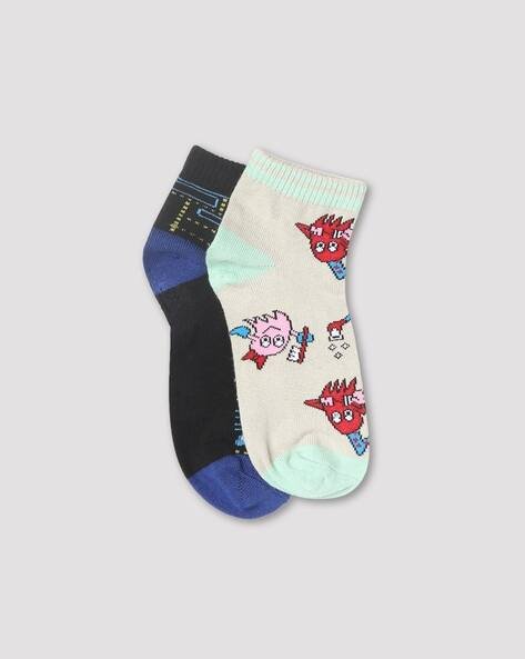 Wotnot by AZORTE Pack of 2 Ankle-Length Socks