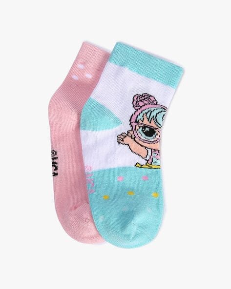 Wotnot by AZORTE Pack of 2 Assorted LOL Crew Socks