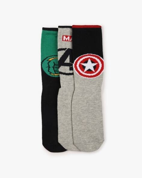 Wotnot by AZORTE Pack of 3 Marvel Ankle-Length Socks