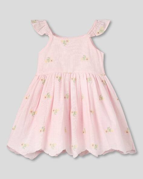 Wotnot by AZORTE Girls Embroidered Fit & Flare Dress