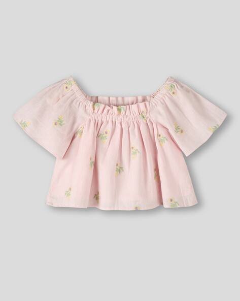 Wotnot by AZORTE Girls Embroidered Relaxed Fit Top