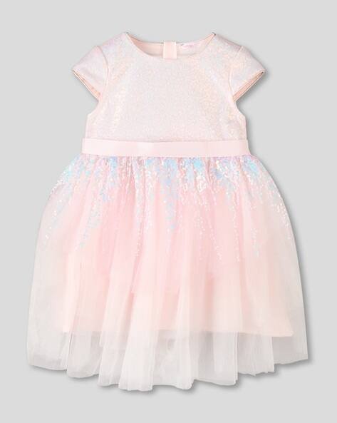 Wotnot by AZORTE Girls Sequin Embellished Fit & Flare Dress