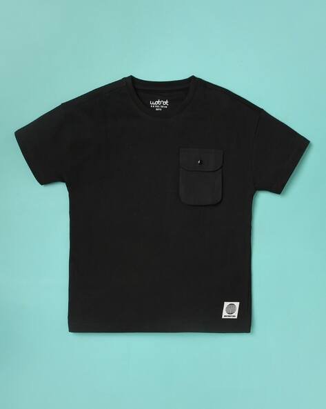 Wotnot by AZORTE Round-Neck T-Shirt with Flap Pocket