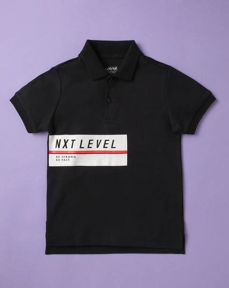 Wotnot by AZORTE Typographic Print Polo T-Shirt