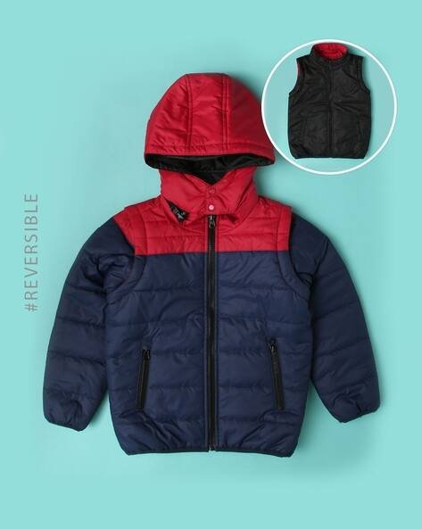 Wotnot by AZORTE Zip-Front Reversible Puffer Jacket