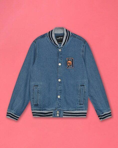 Wotnot by AZORTE Bomber Jacket with Contrast Tipping