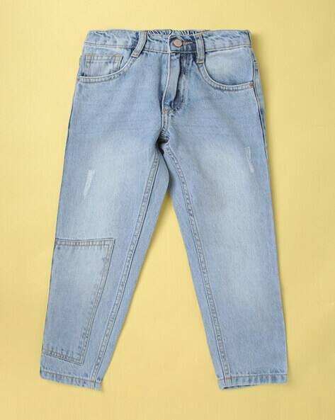 Wotnot by AZORTE Boys Light-Wash Distressed Jeans