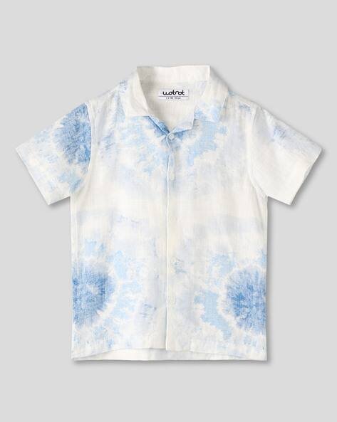 Wotnot by AZORTE Boys Tie & Dye Regular Fit Shirt