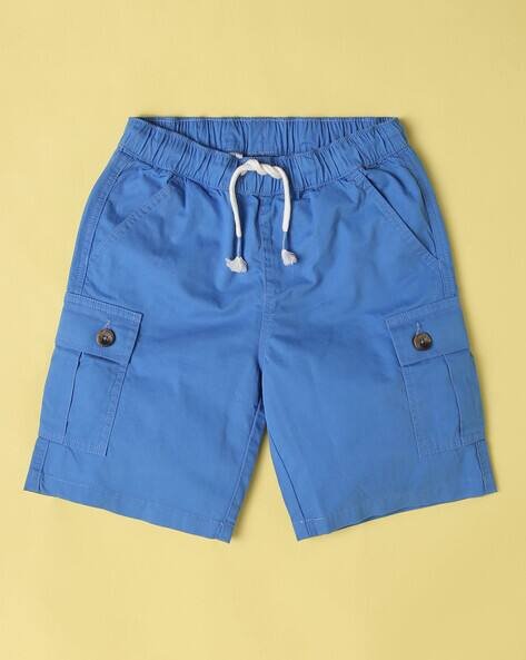 Wotnot by AZORTE Flat-Front Cargo Shorts with Drawstring Waist