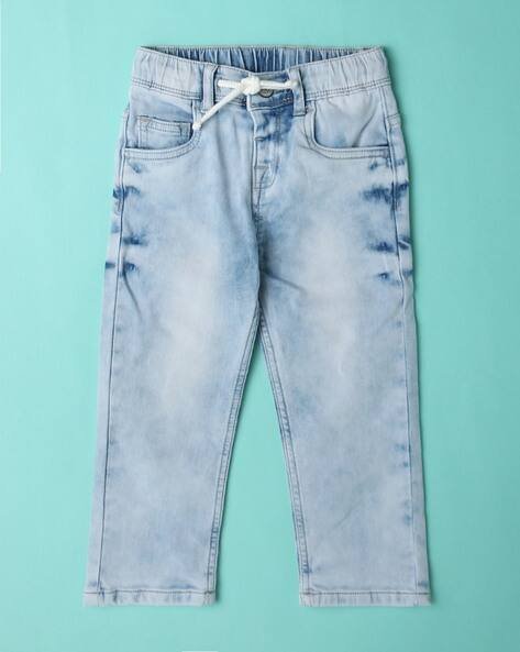 Wotnot by AZORTE Mid-Wash Relaxed Fit Jeans
