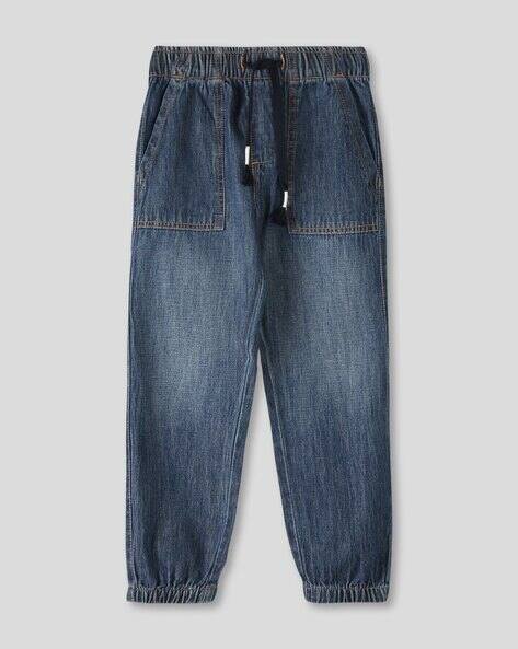 Wotnot by AZORTE Mid-Wash Relaxed Fit Joggers